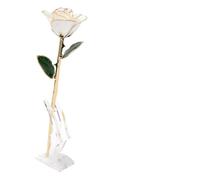 ZJchao Rose Plaquée Or 24 Carats - Souvenir éternel pour la Saint-Valentin, Un Anniversaire, Un Mariage, Noël, la Fête des Mères, Un Anniversaire, Décoration avec Support