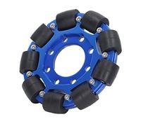 ZJchao Roues Omnidirectionnelles, Accessoires de Pièces de Roue Omnidirectionnelles, Composant de Moyeu en Alliage d'aluminium Omnidirectionnel de 4 Pouces pour Robot Jouet Bricolage ((roue simple)