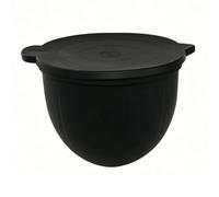 ZJchao Rouge Noir Paquet de 2 Inserts de Bol à Mélanger en Silicone Pliable Résistant à la Chaleur de Qualité Alimentaire avec Couvercles Bec Verseur pour Mélangeur Passant au Lav