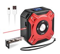ZJchao Ruban électronique Infrarouge à Mesurer Finder de L'aire de Répartition avec Affichage LCD pour Mesurer la Zone de Distance Volume Pythagore Idéal pour les Projets de Rénovation (rouge noir)