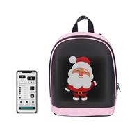 ZJchao Sac à Dos LED, Mignon Roseate Programmable 64 X 64 écran Couleur Contrôle par Application avec Banque D'alimentation pour L'expression Créative du Festival