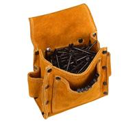 ZJchao Sac à Outils de Taille de Charpentier, Cuir Résistant à l'usure, Plusieurs Poches, Jaune, Ceinture Confortable, Sac à Outils de Taille de Menuisier