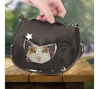 ZJchao Sac de Transport Portable et Respirant en Flanelle Vert foncé pour Petits Animaux de Compagnie, pour Hamsters, Cochons d'Inde, écureuils, Chinchillas (M)