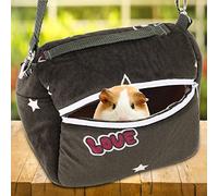 ZJchao Sac de Transport Portable et Respirant en Flanelle Vert foncé pour Petits Animaux de Compagnie, pour Hamsters, Cochons d'Inde, écureuils, Chinchillas (Grande Taille)