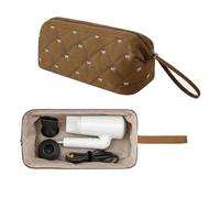 ZJchao Sac de Voyage matelassé pour Outils de Cheveux, Organisateur de Mallette de Rangement D'accessoires de Coiffure à l'eau de Grande capacité pour Outils de Coiffure de Requin en (Caramel)