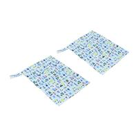 ZJchao Sac Sec Humide en Tissu Sac à Couches Réutilisables étanche à Couches pour bébé 2pcs avec Une Poignée de Bouton-Instant 40x29 Cm pour Les Maillots de Bain (B21)
