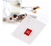 ZJchao Sachets de thé Vides en Nylon Transparent, 100 Pièces, pour Herbes à Feuilles Mobiles, avec Cordon de Serrage, Filtres 6.5x8