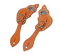 ZJchao Sangles d'éperons, Sangles d'éperons pour Femmes pour l'équitation Drum Racing Show Sangle 'éperons avec Boucle Sangle en Cuir de Bottes pour Bottes de Cowboy pour équipement 'équitation