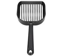 ZJchao Scoop de Litière de Chat, Scoop de Litière pour Chatte de 5 Mm d'espacement Filtrage de Conception de Poop de Chat avec Poignée Ergonomique pour pour, 10.2x4.6x1.4in (Style régulier Noir)