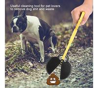 ZJchao Scooper de Merde de Chien, Pelle de Merde de Chien 28 Cm en Plastique pour Chiots, Pince de Ramassage de Déchets, Pelle de avec Long Manche pour Ramasser Les Déchets (Yellow)