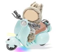 ZJchao Scooter de Poupée électrique avec des Lumières Musicales, Rotation des Véhicules de Scooter Poupée Ornement de Bureau Jouet pour Poupées Action (Blue)