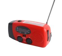 ZJchao Solar Hand Crank Radio Emergency Am FM NOAA Météo Radio Météo avec LED Light Portable Power Bank for Outdoor Camping Survival Kit Abs Material Black