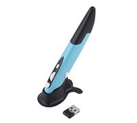 ZJchao Souris de Stylo Optique sans Fil à 2,4 GHz, 500 / 1000dpi pour Ordinateur Portable avec Une Prise de Récepteur USB et Jouer à Une Alarme à Basse Tension Page PPT Entrée PPT (Blue)