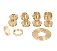 ZJchao Sous Table Guide Kit de Guidage de Toupie en Laiton de 11 Pièces avec Adaptateur de Contre-écrou pour des Tâches de Routage Précises et un Rangement Facile