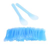 ZJchao Spatule Cosmétique 100 Pièces, Bâton Applicateur en Plastique Jetable Léger pour Crème de Réparation de Masque Facial, avec Grand Grattoir à Tête pour Usage Personnel en Salon