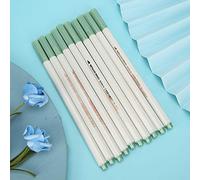 ZJchao Stylo de Calligraphie à Pinceau Doux, Stylo Marqueur Métallique, de Couleur, Encre à Base D'eau, Couleur Vive pour Couverture D'album, Signature de (Tête souple 6551BR (vert clair))