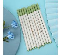 ZJchao Stylo de Calligraphie à Pinceau Doux, Stylo Marqueur Métallique, de Couleur, Encre à Base D'eau, Couleur Vive pour Couverture D'album, Signature de (Tête souple 6551BR (vert))