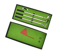 ZJchao Stylos de, Ensemble de Stylos de, Mini Boîte de Jeux de Bureau, Plage de Conduite Verte avec Stylos de Club de, Balles, Drapeau, Cadeau, Décoration de Bureau