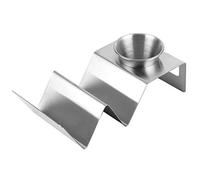 ZJchao Support à Tacos, Kit de Tacos en Acier Inoxydable, Support à Crêpes, à avec Tasse à Sauce pour la Cuisine à Domicile, les Outils de Buffet de Restaurant