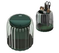 ZJchao Support de Bloc de Couteaux Rotatif à 360 °, Organisateur de Cuillère Rotatif, Support D'ustensiles de Grande capacité Détachable avec Seau Amovible pour le Rangeme (GREEN)