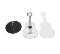 ZJchao Support de Médiator en Forme de Tête de Guitare électrique, Présentoir à 3 Fentes, Anti-poussière, Bureau et étagère Organisés pour la Décoration de la Maison, Fixation