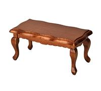ZJchao Table à thé Miniature pour Maison de Poupée 1/12, Meuble de Table D'appoint pour Accessoires de Maison de Poupée, Finition Soignée, écologique, en Bois Blanc ou Marron (Brown)