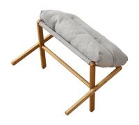 ZJchao Tabouret de vanité, X Jambe avec Coussin Doux Tabouret de Pied Ottoman pour le Bureau de la Chambre à Coucher (GRAY)