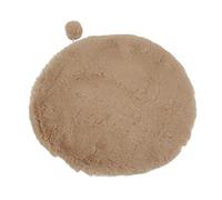 ZJchao Tapis de Couchage Rond Chaud et Confortable pour Animaux de Compagnie avec Petit Design Doux pour Une Utilisation Intérieure et Extérieure, 45 Cm/17,7 Pouces Blanc Fromage (Grey)
