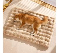 ZJchao Tapis de Lit Moelleux pour Animaux de Compagnie, Coussin de Chenil pour Chien, Tapis de Couchage en Peluche Ultra Doux pour Chiens et Chats avec Matériau Chaud épais, Facile à (L)