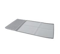 ZJchao Tapis de Machine à café en Silicone avec Section de Séchage Surélevée, Tapis de Barre Antidérapant, Protecteur de Comptoir pour Organisateur de Bar à café de Cuisine (GREY)