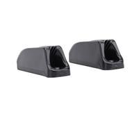 ZJchao Taquet de Corde de Bateau Robuste, Pince de Fixation en Nylon Antidérapante pour Yachts et Navires Marins, Support de Ligne d'ancrage sécurisé, Noir (44 X 13 mm / 1,73 X 0,51 Pouces 2 pièces)