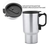 ZJchao Tasse à café électrique, Tasse de Voyage en Acier Inoxydable 12V 450 ML, à café Chauffante, à et Lait Chauffante, à à Eau Chaude pour Les Voyages en Voiture, Le Camping et l'extérieur