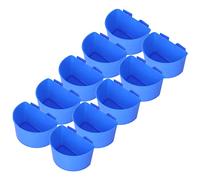 ZJchao Tasses d'eau de Poulet, Mangeoire à Cage à Oiseaux 10pcs Oiseaux Mangeurs de Semences Bol d'oiseau Bol de Nourriture pour Poulet Alimentation Arrosage de Lapin (Blue)