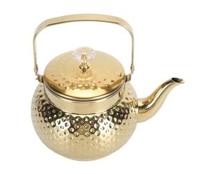 ZJchao Théière de cuisinière en acier inoxydable, bouilloire dorée avec infuseur, théière de cuisinière multifonctionnelle, chauffage rapide, excellent savoir-faire, convient à la maison,