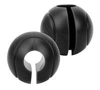 ZJchao Tire Up Bar, 2pcs Grip Tape Rubber Grip Tape Silicone Haltel Adaptateur pour Les Barres de Traction, Les Haltères (Black)