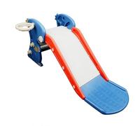 ZJchao Toddler Intérieur Toboggan Dinosaur Forme Pliable Diapositive avec Cerceau de Basket-Ball Bleu pour Les Enfants 0-3 Ans