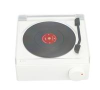 ZJchao Tourne-Disque de Style Vintage avec 3 Vitesses, 5.3 et Platine Vinyle Classique à Horloge Intégrée pour Une Utilisation à la Maison ou en Voyage (White)