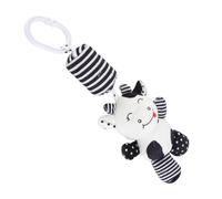 ZJchao Toys Suspendus pour bébé Gymnase, Tissu bébé Suspendu Hochets avec des Jouets de Broderie Exquis (Pendentif veau rayé noir et blanc)
