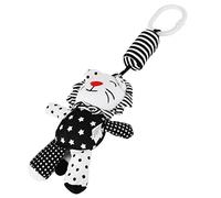 ZJchao Toys Suspendus pour bébé Gymnase, Tissu Hochet Voitures de Voiture bébé Suspendus Développement Visuel pour le Tapis de Jeu avec Broderie Exquise pour les (Pendentif lion rayé noir et blanc)