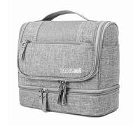 ZJchao Trousse de Maquillage, Sacs à Cosmétiques de Grande capacité, Tissu Oxford 600D, Noir, Gris, Poids du Colis : 400 G/14,11 Oz avec Trousse de Maquillage de Voyage, de pour Homme et Femme.