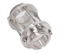 ZJchao Tuyau en Verre Transparent, Verre à Vue en Ligne en Acier Inoxydable en Acier Droit de Vue de Vitre Droite Clamp Lens Colonne avec extrémité de la Pince pour l'air d'huile (76 mm / 2,99
