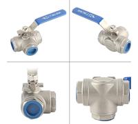 ZJchao Valve à Billes, Soupape de Pression Trois Voies L Feme Feme Fime 1 "DN25 1pc Soupape d'échappement en Acier Inoxydable 304