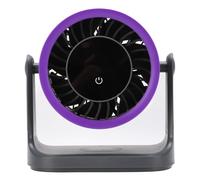 ZJchao Ventilateur de Table sans Lame, Moteur Haute Vitesse 5 000 Tr/min, Conception à Double Canal, Flux D'air Grand Angle Réglable à 360 °, Affichage Intelligent LED, Ventilateu