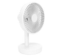 ZJchao Ventilateur Oscillant de Bureau USB à 3 Vitesses à 3 Vitesses, Ventilateur de Bureau en Tremblement Automatique 3D, Tête de Bureau Portable de Grand Volume D'air Silencieux avec (WHITE)