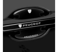 ZJCOZBH 8 Pièces Protecteur Poignée Porte de Voiture, pour Peugeot 107 207 407 408 206 306 307 308 406 806 3008 GT 5008 Protecteur d'évidements poignée Porte Voiture Autocollant Poignée Portière,A