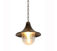 ZJDNBVZS NAMFHZW Vintage Lanterne Étanche Lustre Suspendu Extérieur Étanche Suspension E27 PVC Abat-Jour Plafond Lampe Suspendue Kit Réglable Luminaire Solarium Terrasse Balcon Éclairage