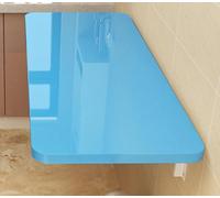 ZJEQZH Table Pliante, Table De Balcon Murale, Table Murale De Cuisine Rabattable en Bois, Bureau D'ordinateur Flottant, Épaisseur 18mm(Blue,60cm x 40cm)