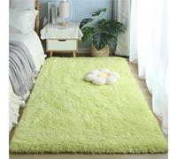 ZJEQZH Tapis Shaggy Poil Long, Doux et Confortable Décoration Moderne, Descente De Lit Antidérapante Lavable pour Salon et Chambre Adulte(Light Green,40x60 cm)