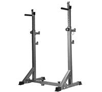 ZJFHEYUO Banc d'haltères Pliable et réglable, Support d'haltères Multifonction pour Musculation, Presse, Squat, Support de Squat, Barre de Traction, Support d'haltères pour Salle
