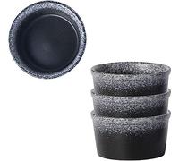 ZJFHEYUO Bols Bols à Soupe Bol en céramique Bol à Soupe Bol à Riz Bol à Petit-déjeuner Ensemble de ramequins 120 ML Ramequins pour crème brûlée Plat à soufflé allant au Four